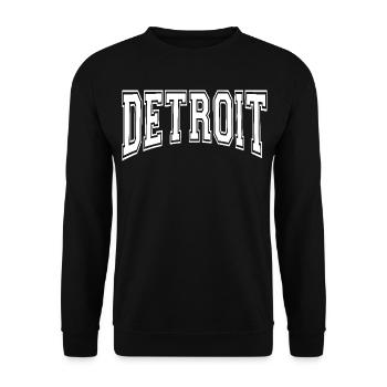 Detroit - Unisex Sweatshirt - black - Front - Alina (178cm) & Michal (187cm)
