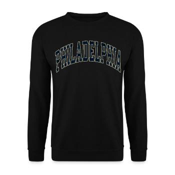 Philadelphia - Unisex Pullover - Schwarz - Vorne - Alina (178cm) & Michal (187cm)