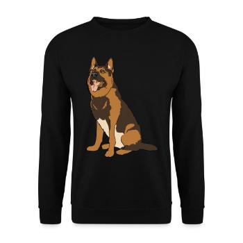 German shepherd dog - Unisex Sweatshirt - black - Front - Alina (178cm) & Michal (187cm)