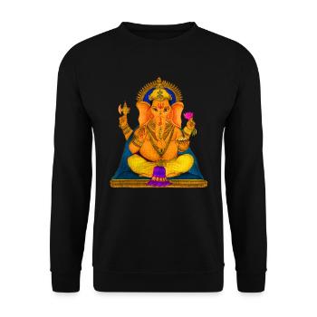 Ganesha - Sweat-shirt Unisexe - noir - Devant - Alina (178cm) & Michal (187cm)