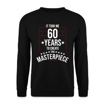 60th birthday - Unisex Sweatshirt - black - Front - Alina (178cm) & Michal (187cm)