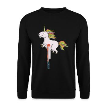 Unicorn Killer - Unisex Sweatshirt - black - Front - Alina (178cm) & Michal (187cm)