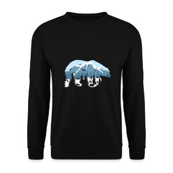 Polar bear polar bear nature conservation - Unisex Sweatshirt - black - Front - Alina (178cm) & Michal (187cm)