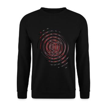 Vagues rouges noires - Sweat-shirt Unisexe - noir - Devant - Alina (178cm) & Michal (187cm)