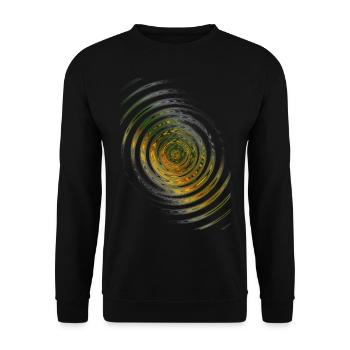 Ondes lumineuses - Sweat-shirt Unisexe - noir - Devant - Alina (178cm) & Michal (187cm)