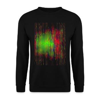 Ondes sonores - Sweat-shirt Unisexe - noir - Devant - Alina (178cm) & Michal (187cm)