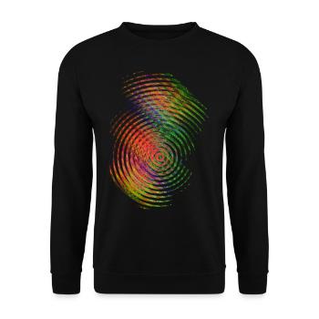 Farbwellen - Unisex Pullover - Schwarz - Vorne - Alina (178cm) & Michal (187cm)