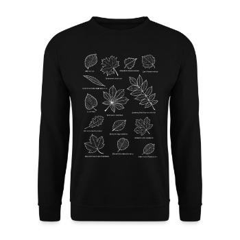 Leaves, foliage, deciduous tree, leaf, herbal tree - Unisex Sweatshirt - black - Front - Alina (178cm) & Michal (187cm)