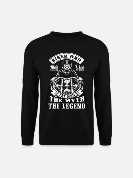 Biker dad - Unisex Pullover - Schwarz