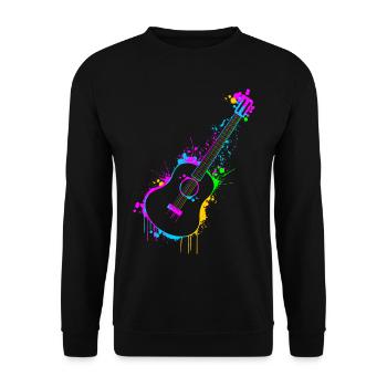 Guitar - Unisex Sweatshirt - black - Front - Alina (178cm) & Michal (187cm)