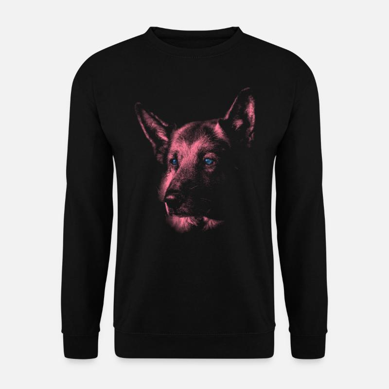German Shepherd with Blue Eyes - Unisex Sweatshirt - black