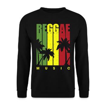 Retro Reggae - Unisex Pullover - Schwarz - Vorne - Alina (178cm) & Michal (187cm)