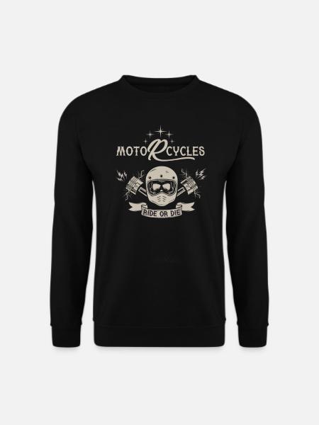 Motorcycles Ride Gold Die Biker Reiten oder Sterben - Unisex Pullover - Schwarz