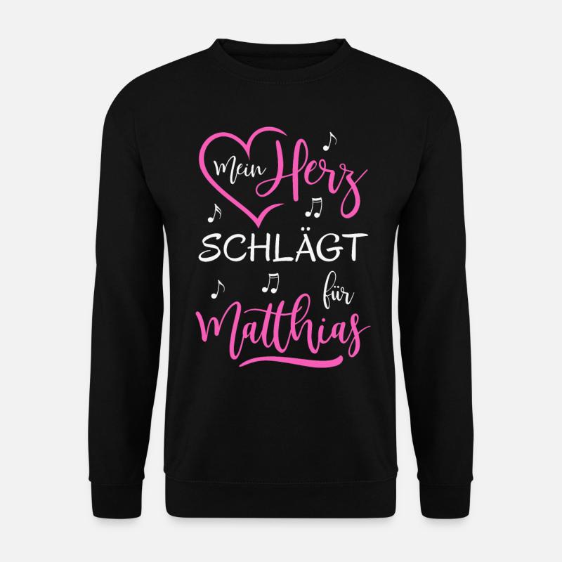 Mein Herz schlägt für Matthias - Unisex Pullover - Schwarz