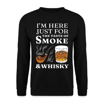 Whisky - Unisex Sweatshirt - black - Front - Alina (178cm) & Michal (187cm)