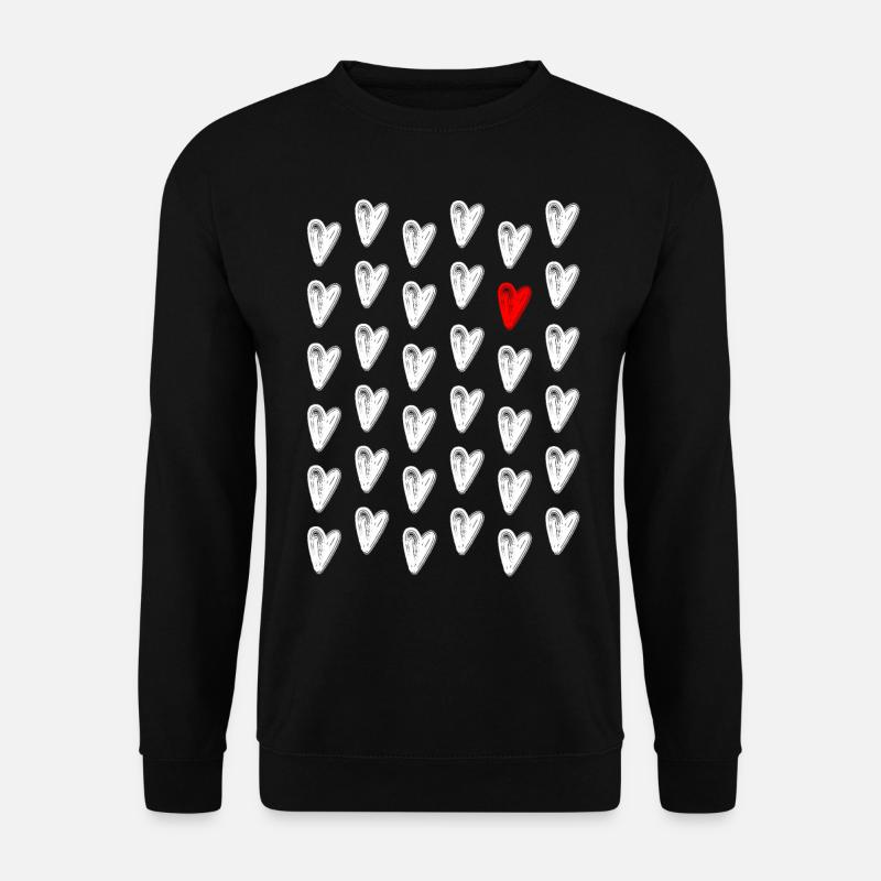 Liebe dich Herzen - Unisex Pullover - Schwarz