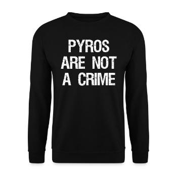 Pyrotechnics Pyros Ultras Football Fan Fans - Unisex Sweatshirt - black - Front - Alina (178cm) & Michal (187cm)