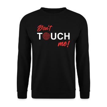Ne me touchez pas - Empreinte digitale - Sweat-shirt Unisexe - noir - Devant - Alina (178cm) & Michal (187cm)
