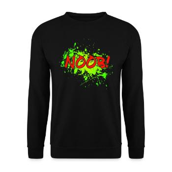 NOOB! - Unisex Pullover - Schwarz - Vorne - Alina (178cm) & Michal (187cm)