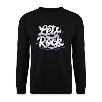 Let's Rock - Unisex Pullover - Schwarz - Vorne - Alina (178cm) & Michal (187cm)