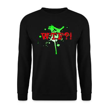 WTF - Unisex Pullover - Schwarz - Vorne - Alina (178cm) & Michal (187cm)