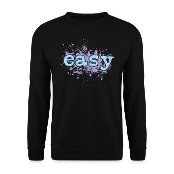 easy - Unisex Pullover - Schwarz - Vorne - Alina (178cm) & Michal (187cm)