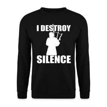 Idée cadeau de cornemuse Joueur de cornemuse Écosse - Sweat-shirt Unisexe - noir - Devant - Alina (178cm) & Michal (187cm)