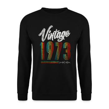 50e anniversaire Né en 1973 Edition limitée - Sweat-shirt Unisexe - noir - Devant - Alina (178cm) & Michal (187cm)