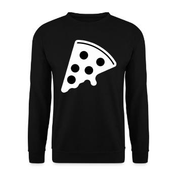 Pizza Gift Idea Pizza Slice - Unisex Sweatshirt - black - Front - Alina (178cm) & Michal (187cm)