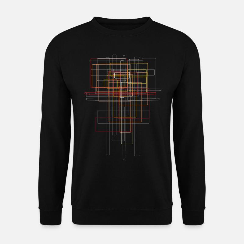 Abstrakt - Futurismus Muster - Unisex Pullover - Schwarz