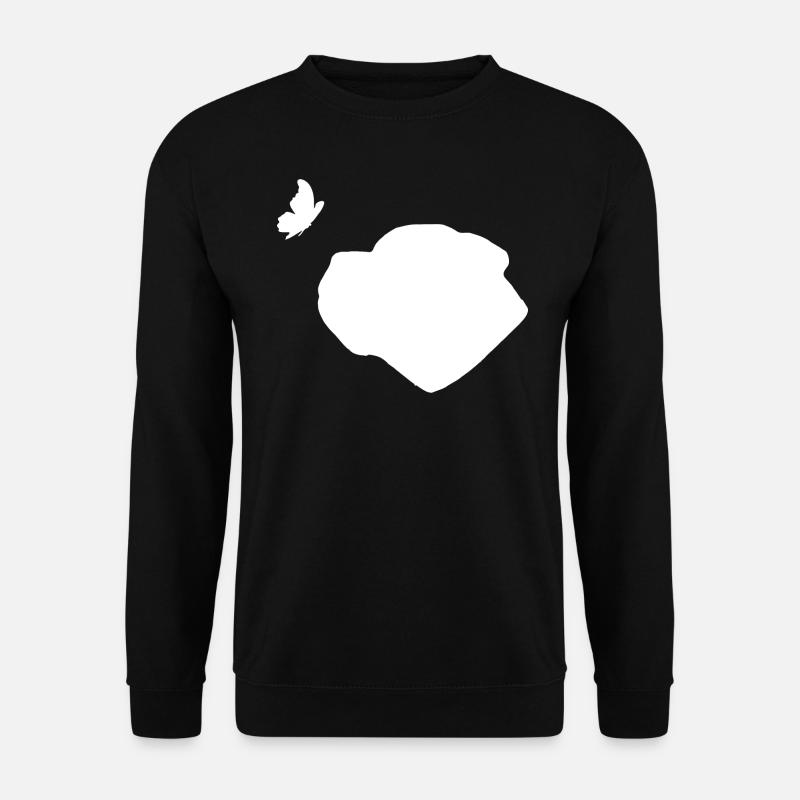 Bullmastiff mit Schmetterling - Unisex Pullover - Schwarz