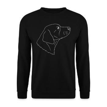 Golden Retriever - Unisex Pullover - Schwarz - Vorne - Alina (178cm) & Michal (187cm)