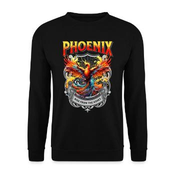 Phoenix Phoenix Fire Flames Mythologie des oiseaux - Sweat-shirt Unisexe - noir - Devant - Alina (178cm) & Michal (187cm)