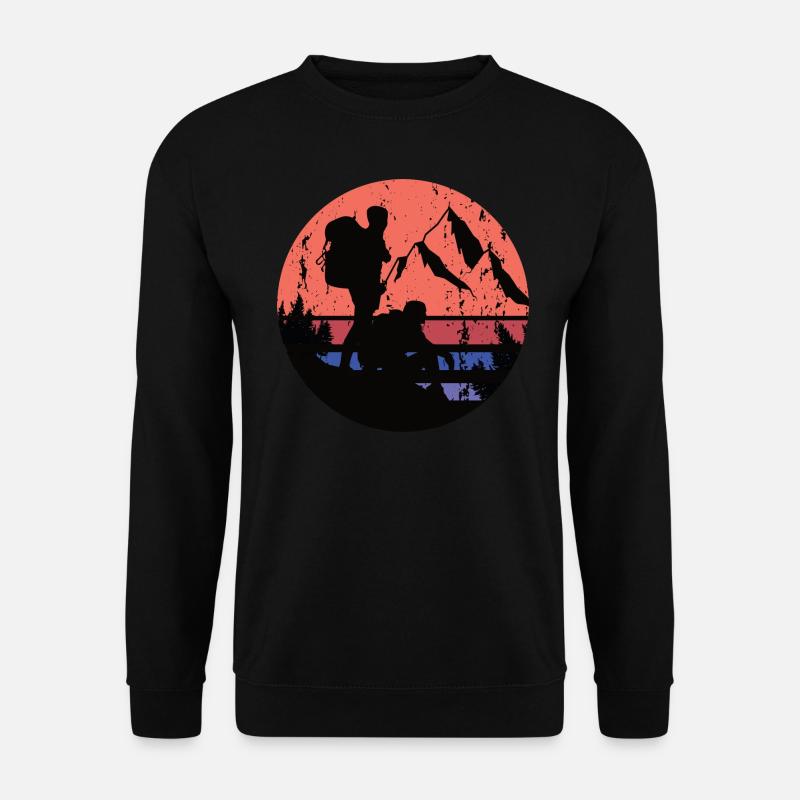 Outdoor Wandern Naturliebhaber - Unisex Pullover - Schwarz