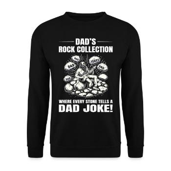 Rock Sammeln Papa Gitarre Musik Geologie - Unisex Pullover - Schwarz - Vorne - Alina (178cm) & Michal (187cm)