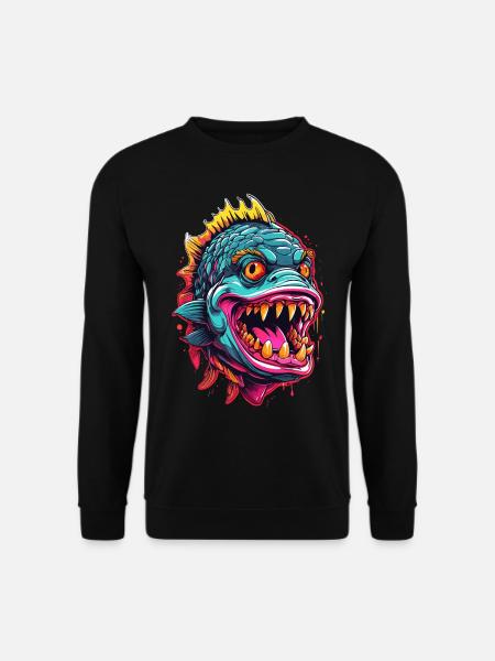Piranha Fish - The Elegance - Unisex Sweatshirt - black