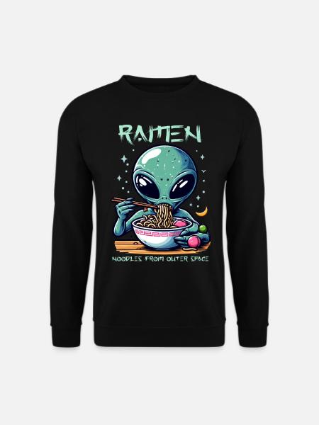Outer Space Ramen Alien Noodles - Unisex Sweatshirt - black