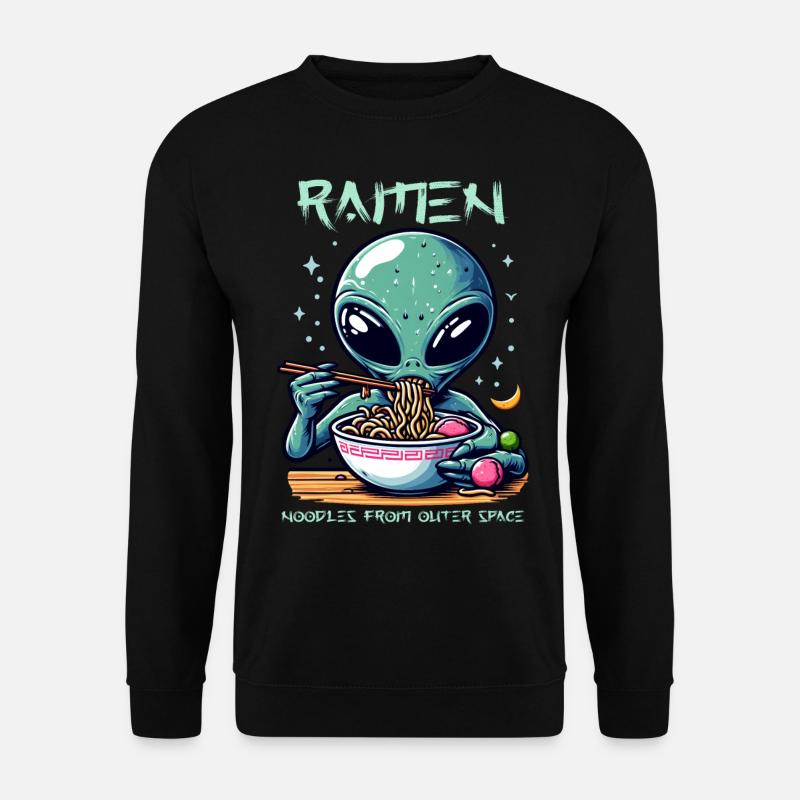 Outer Space Ramen Alien Noodles - Unisex Sweatshirt - black