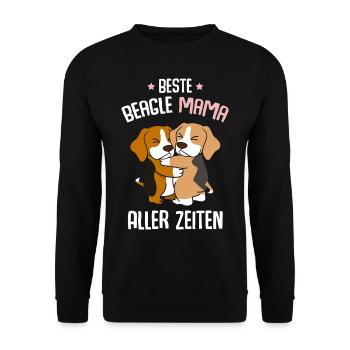 Beste Beagle Mama - Unisex Pullover - Schwarz - Vorne - Alina (178cm) & Michal (187cm)