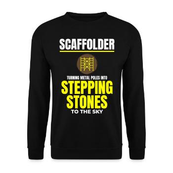 Scaffolder Scaffold Builder Scaffolding Platform - Unisex Sweatshirt - black - Front - Alina (178cm) & Michal (187cm)