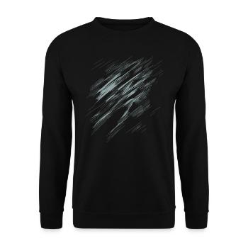 Hatching Background - Diagonal Structure - Unisex Sweatshirt - black - Front - Alina (178cm) & Michal (187cm)