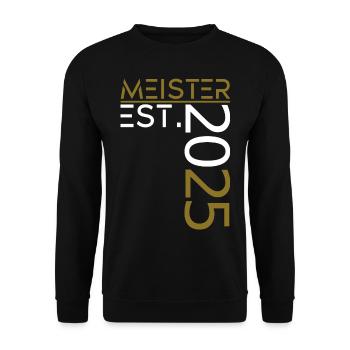 Meister est. 2025 - Unisex Pullover - Schwarz - Vorne - Alina (178cm) & Michal (187cm)