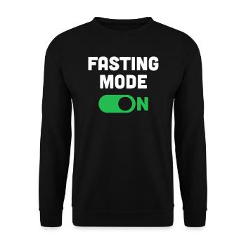 Fasting Mode On - Unisex Sweatshirt - black - Front - Alina (178cm) & Michal (187cm)