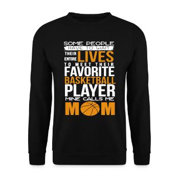Basketball Mom - Unisex Sweatshirt - black - Front - Alina (178cm) & Michal (187cm)