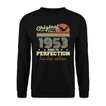 Original 1953 Birthday Gift 1945 Retro 1953 - Unisex Sweatshirt - black - Front - Alina (178cm) & Michal (187cm)