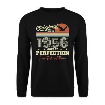 Original 1956 cadeau anniversaire 1945 rétro 1956 - Sweat-shirt Unisexe - noir - Devant - Alina (178cm) & Michal (187cm)
