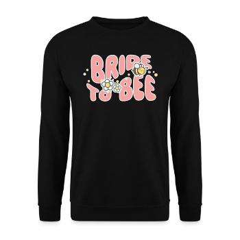 Bride to Bee – Cute bachelor party design with bees - Unisex Sweatshirt - black - Front - Alina (178cm) & Michal (187cm)