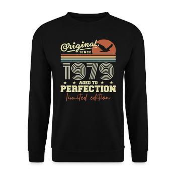 Original 1979 cadeau anniversaire 1945 rétro 1979 - Sweat-shirt Unisexe - noir - Devant - Alina (178cm) & Michal (187cm)