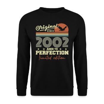 Original 2002 Retro 2002 Geburtstagsgeschenk 2002 - Unisex Pullover - Schwarz - Vorne - Alina (178cm) & Michal (187cm)