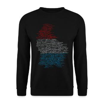 Lux Map Silhouette - Sweat-shirt Unisexe - noir - Devant - Alina (178cm) & Michal (187cm)